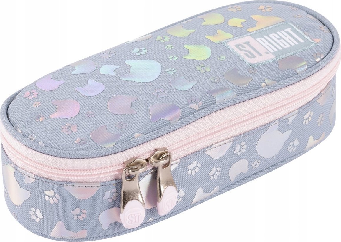 Piórnik ST.RIGHT St.Right Silver Cats PC-01 szary