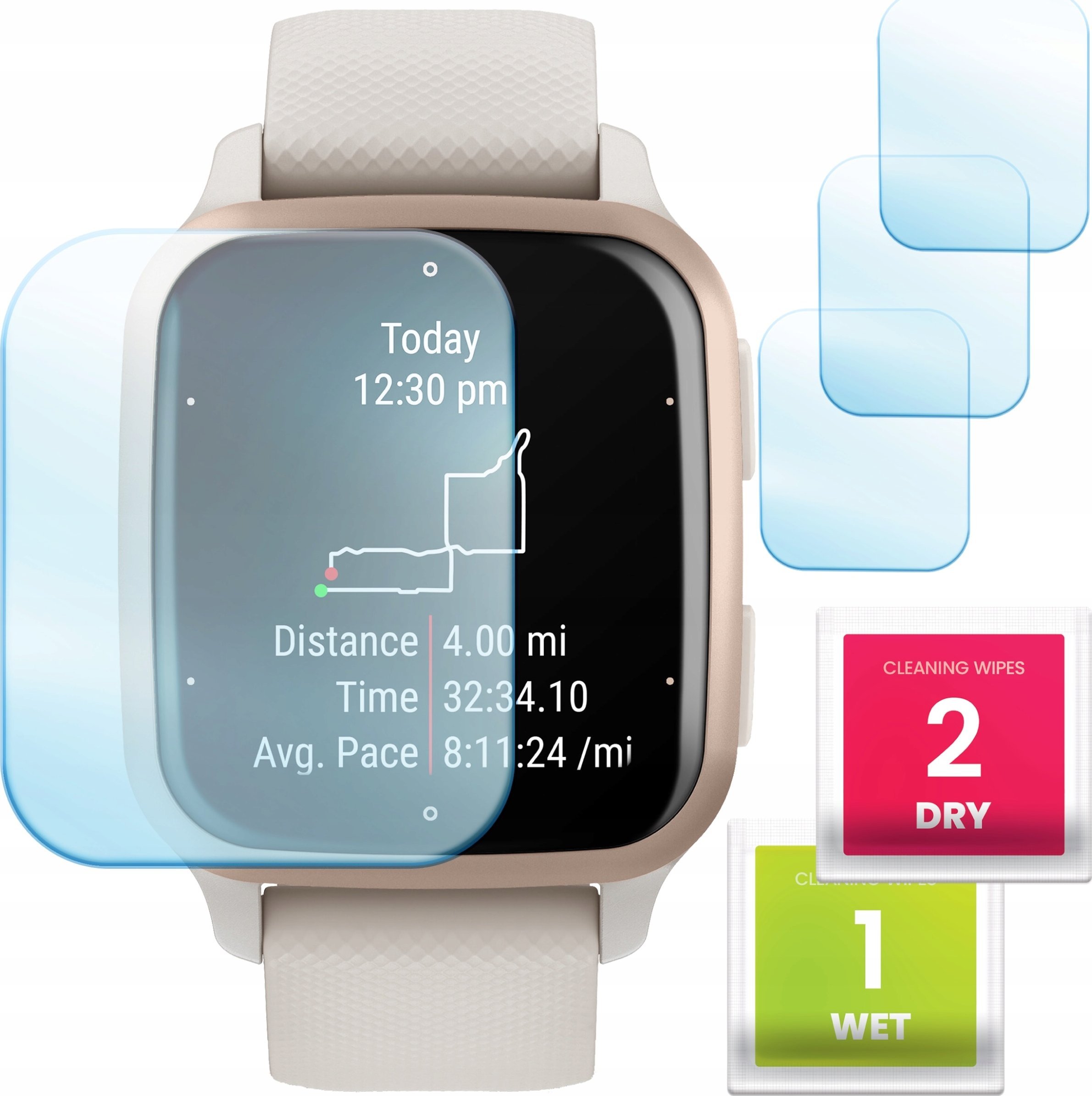 Hello Case 3-PAK Szkło Hybrydowe do Garmin Venu Sq 2 (Szybka, Szkiełko, Ochronne)