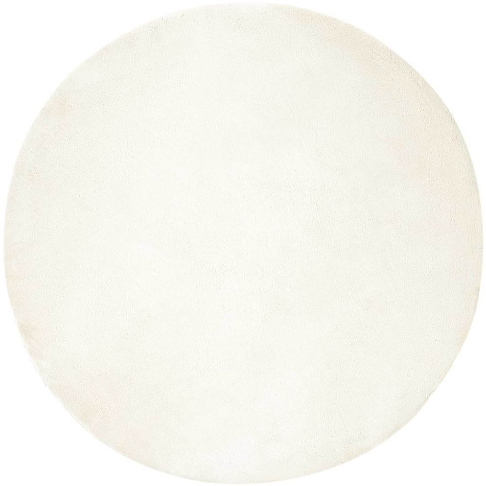 vidaXL Dywan z sztucznego futra królika Biały 200 x 200 x 2 cm Poliester