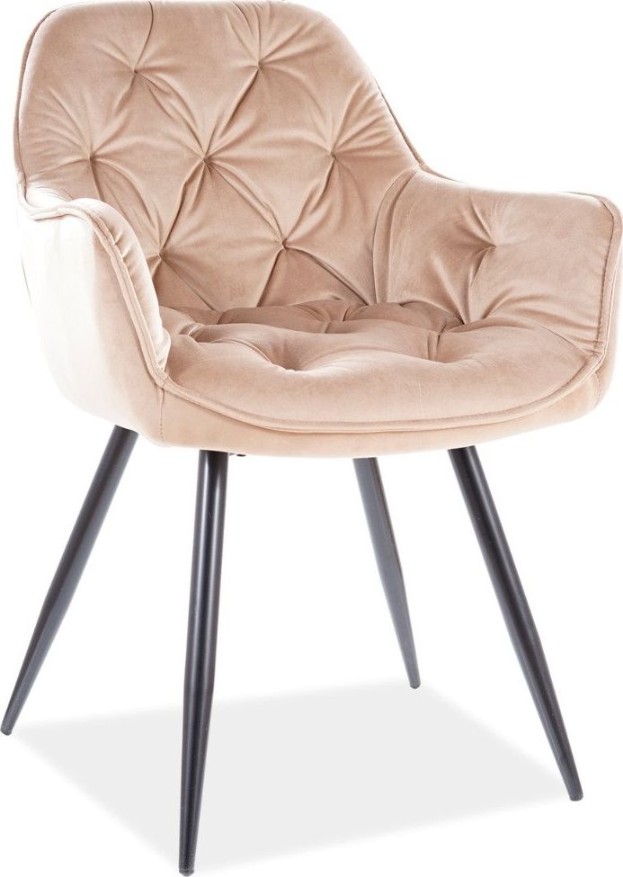 Signal Krzesło CHERRY VELVET beżowe