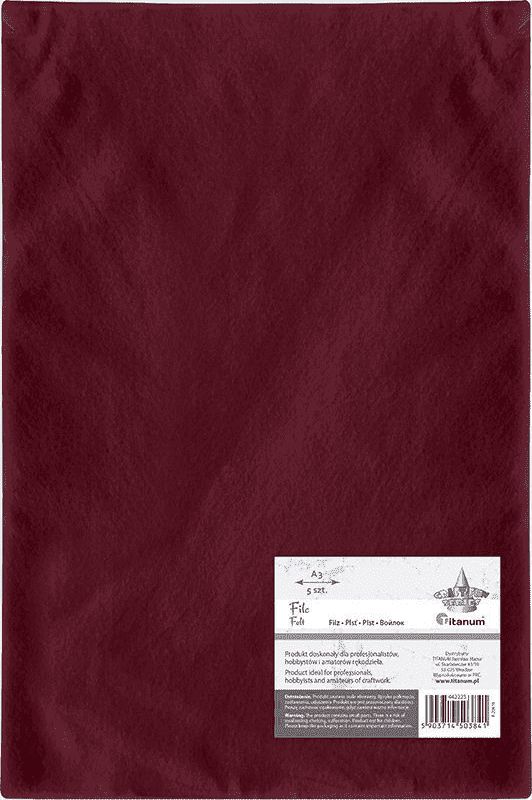Titanum Filc A3 karminowy 5szt