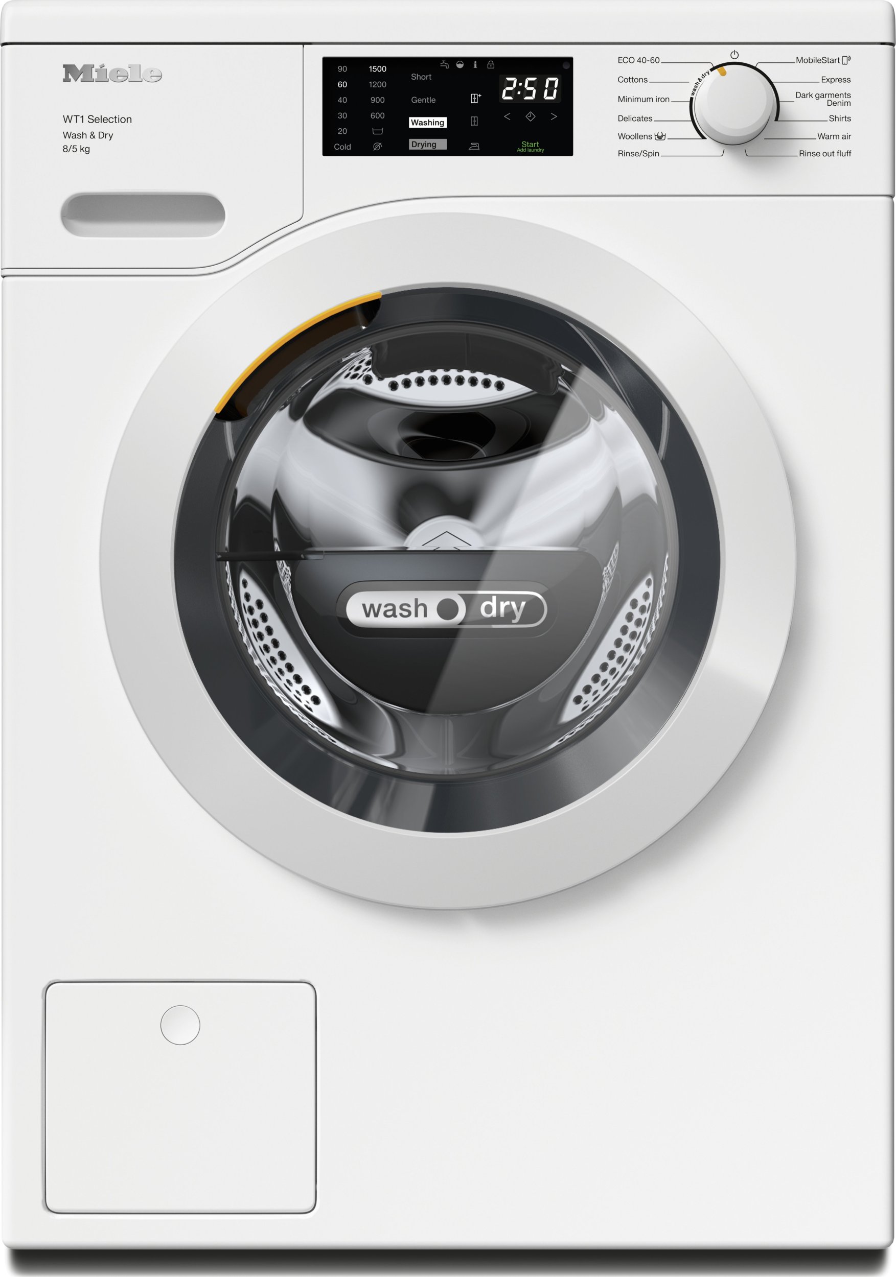 Washing machine with drying function Miele WTD163 WCS, 8/5 kg