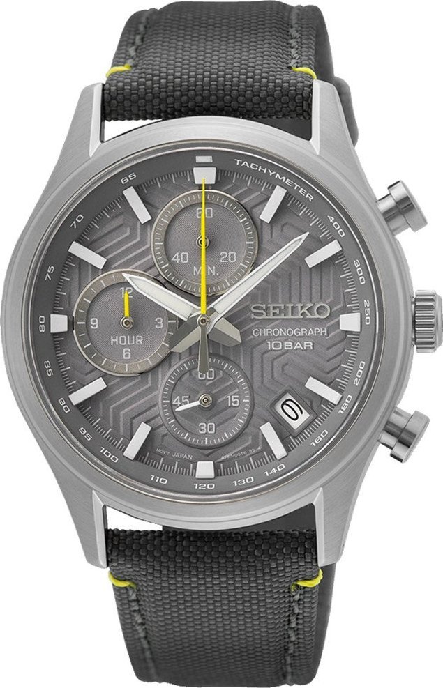 Zegarek Seiko Zegarek męski Seiko SSB423P1 szary