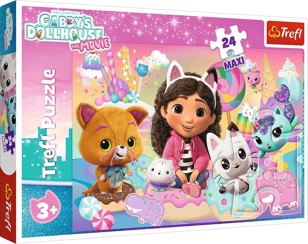 Trefl Puzzle Maxi Koci Domek Gabi, Koci świat Gabby 24 elementy (14381)