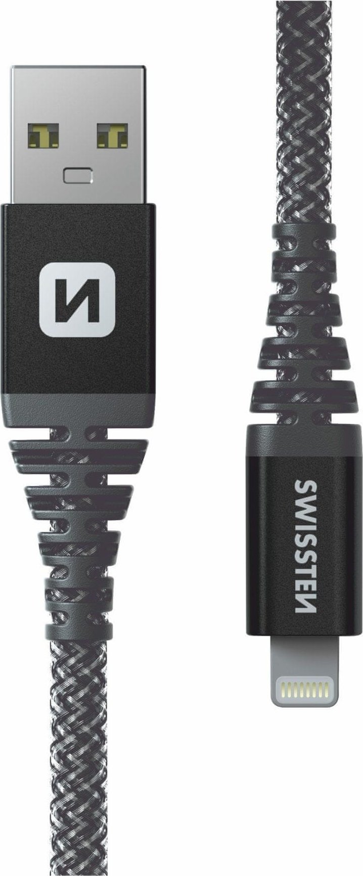 Kabel USB Swissten USB-A - Lightning 1.5 m Szary (71543010)