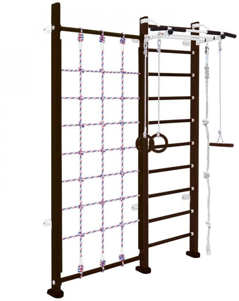 Drabinka gimnastyczna ze słupkiem Adler Plus 243 cm wenge + akcesoria