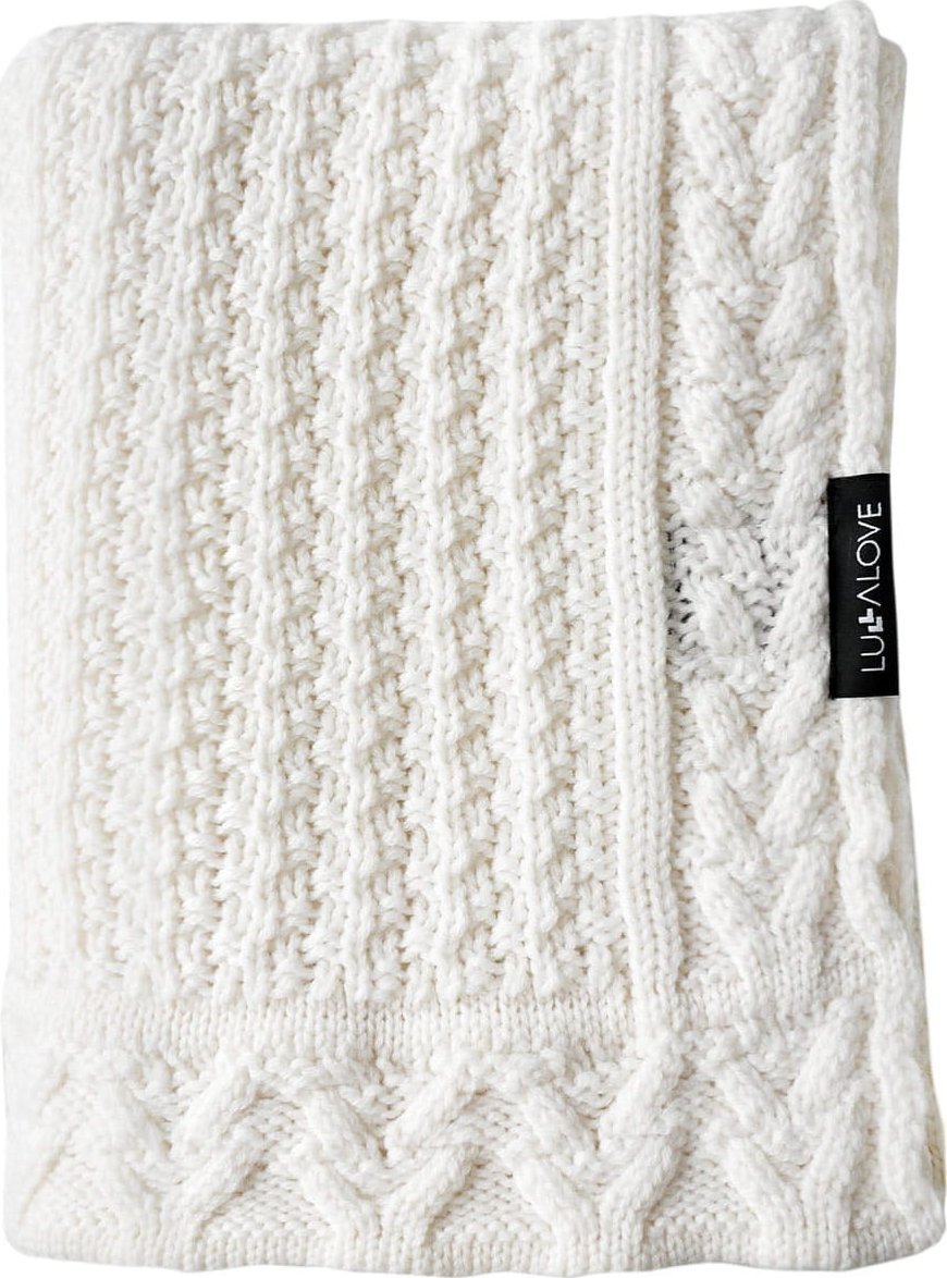 LullaLove Kocyk merino PREMIUM - kokosowe ciasteczko Lullalove