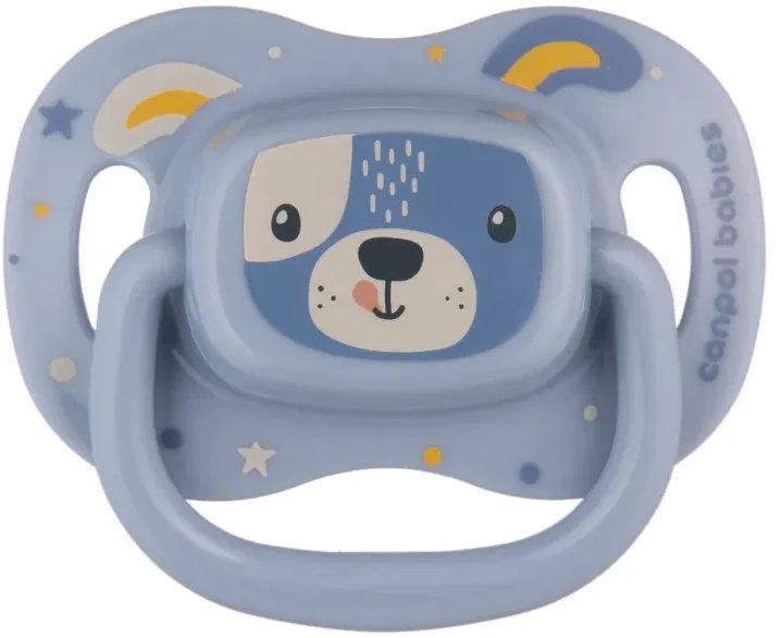 Smoczek symetryczny 18 m+ Cute Animals niebieski Canpol babies