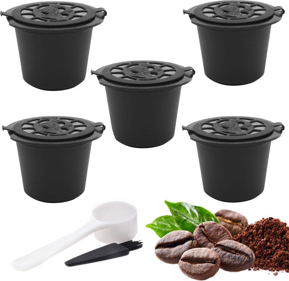 Verk 5 x kapsułki nespresso wielokrotnego użytku kawy 5 x kapsułki nespresso wielokrotnego użytku kawy