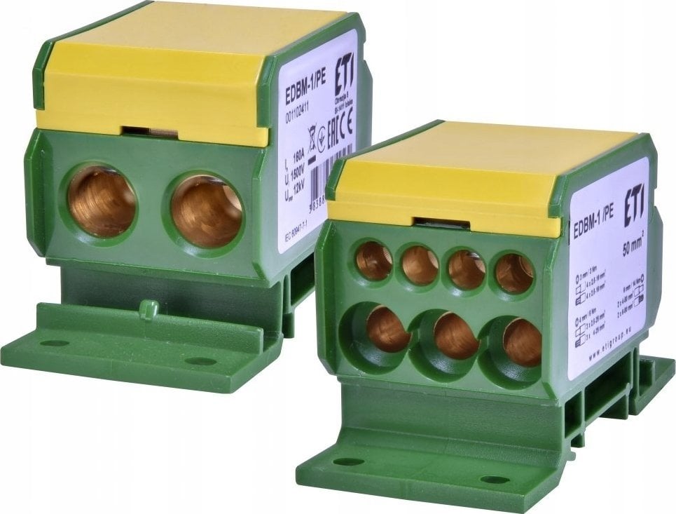 Etipo Blok rozdzielczy ETI Polam 001102411 160A (2x4-50mm2/3x2,5-25mm2+4x2,5-16mm2) żółto-zielony EDBM-1/PE