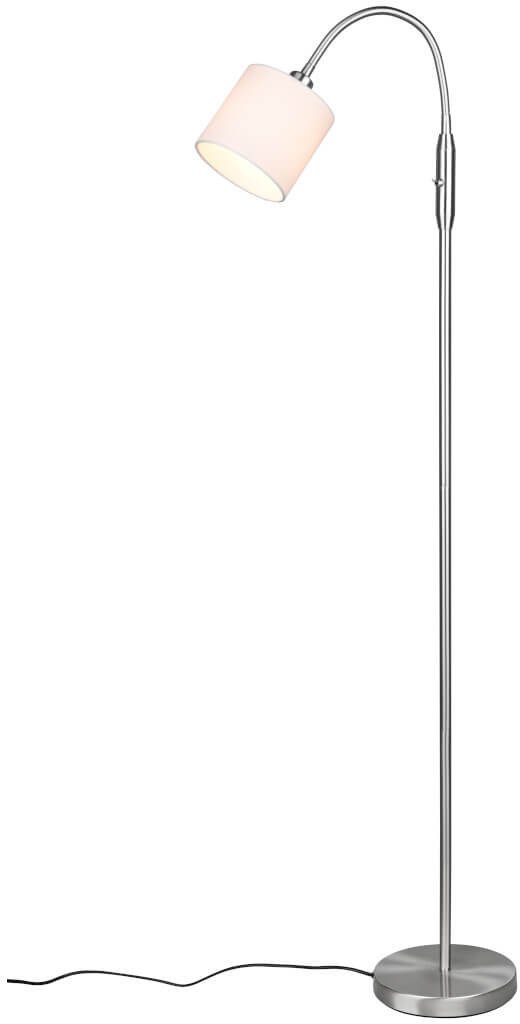 Regulowana lampa podłogowa Tommy R46331001 do czytania srebrny biały
