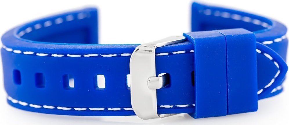 Pasek gumowy do zegarka U20 - niebieski 18mm