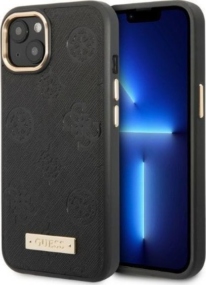Guess Guess GUHMP13MSAPSTK iPhone 13 6,1" czarny/black hardcase Peony Logo Plate MagSafe NoSize