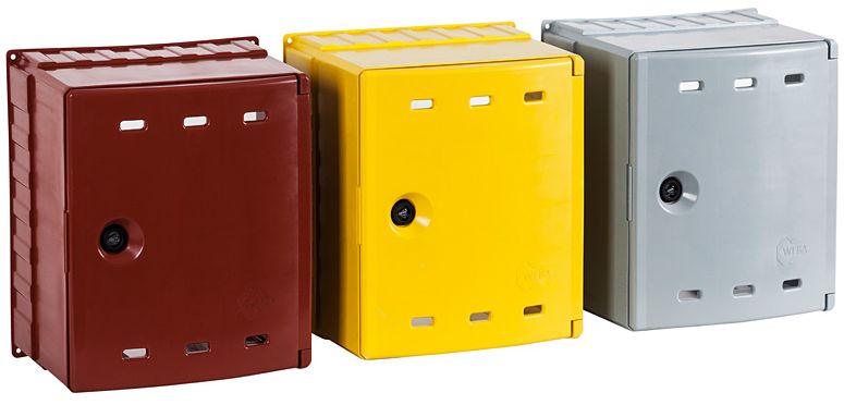 Weba Skrzynka gazowa naścienna 30 x 34 x 20cm zółty (06-30-0300-01)