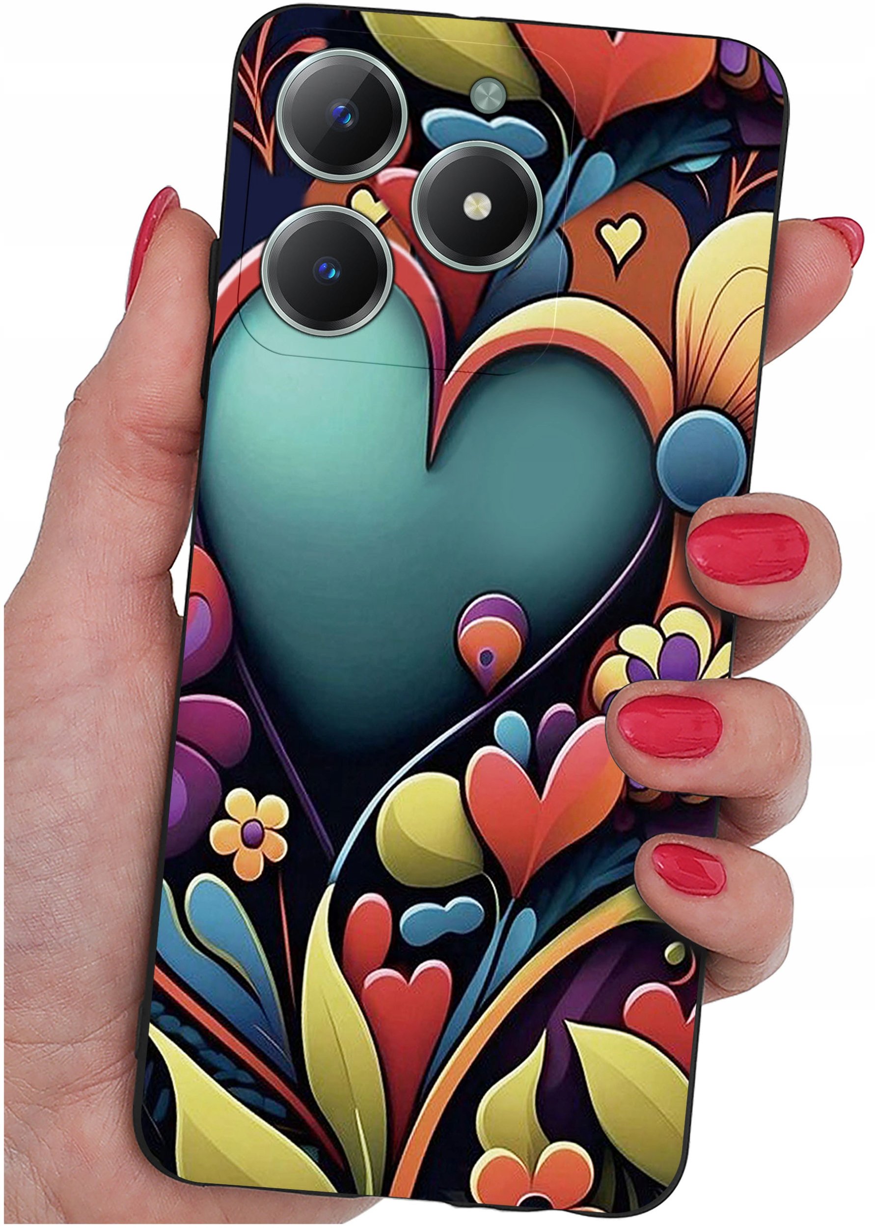 Etui do Realme C61 | C63 WZORY |SILIKONOWE MATT CASE + SZKŁO 9H