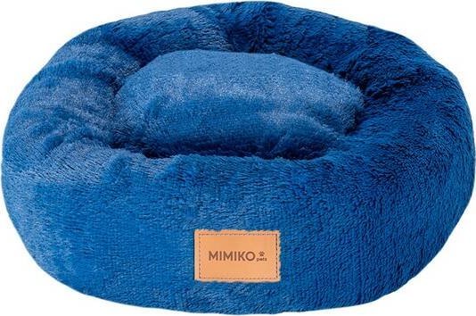 Mimikoko MIMIKO Pets Legowisko Shaggy okrągłe M 45cm chabrowe