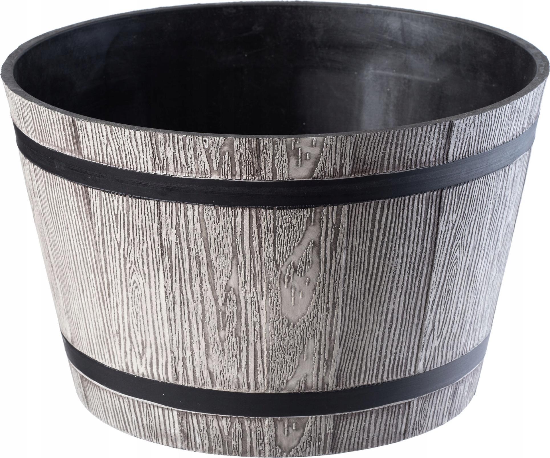 Kadax DONICZKA DONICA OKRĄGŁA NA KWIATY 40CM JASNOSZARY