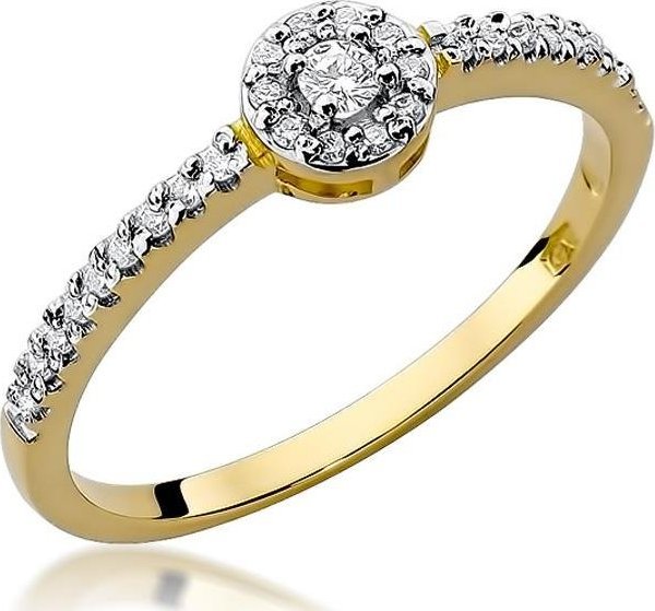 Best Diamonds złoty pierścionek z brylantem 0.19ct 22