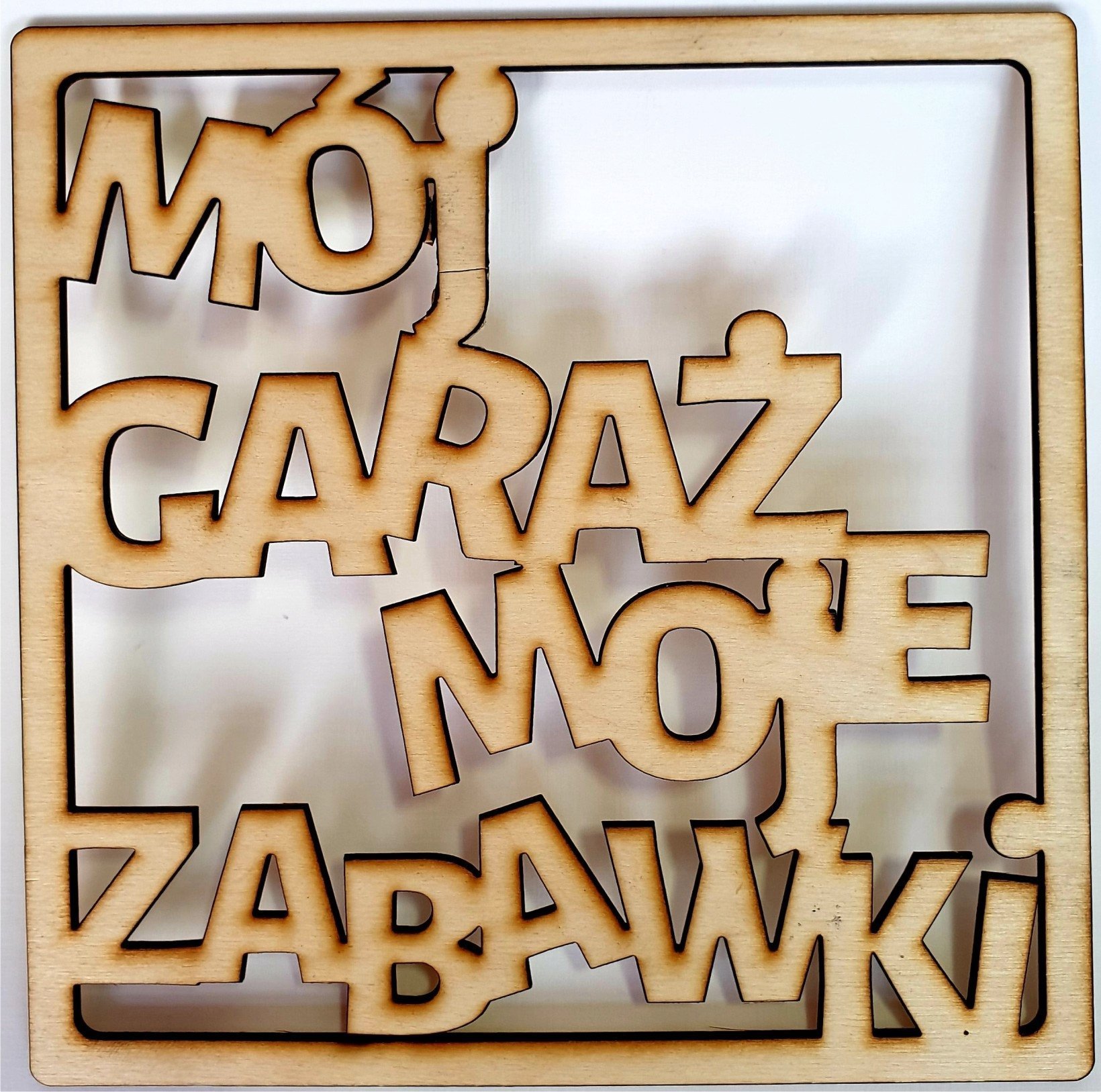 details ozdoby na sciane 3d Garaż warsztat dekor drewno