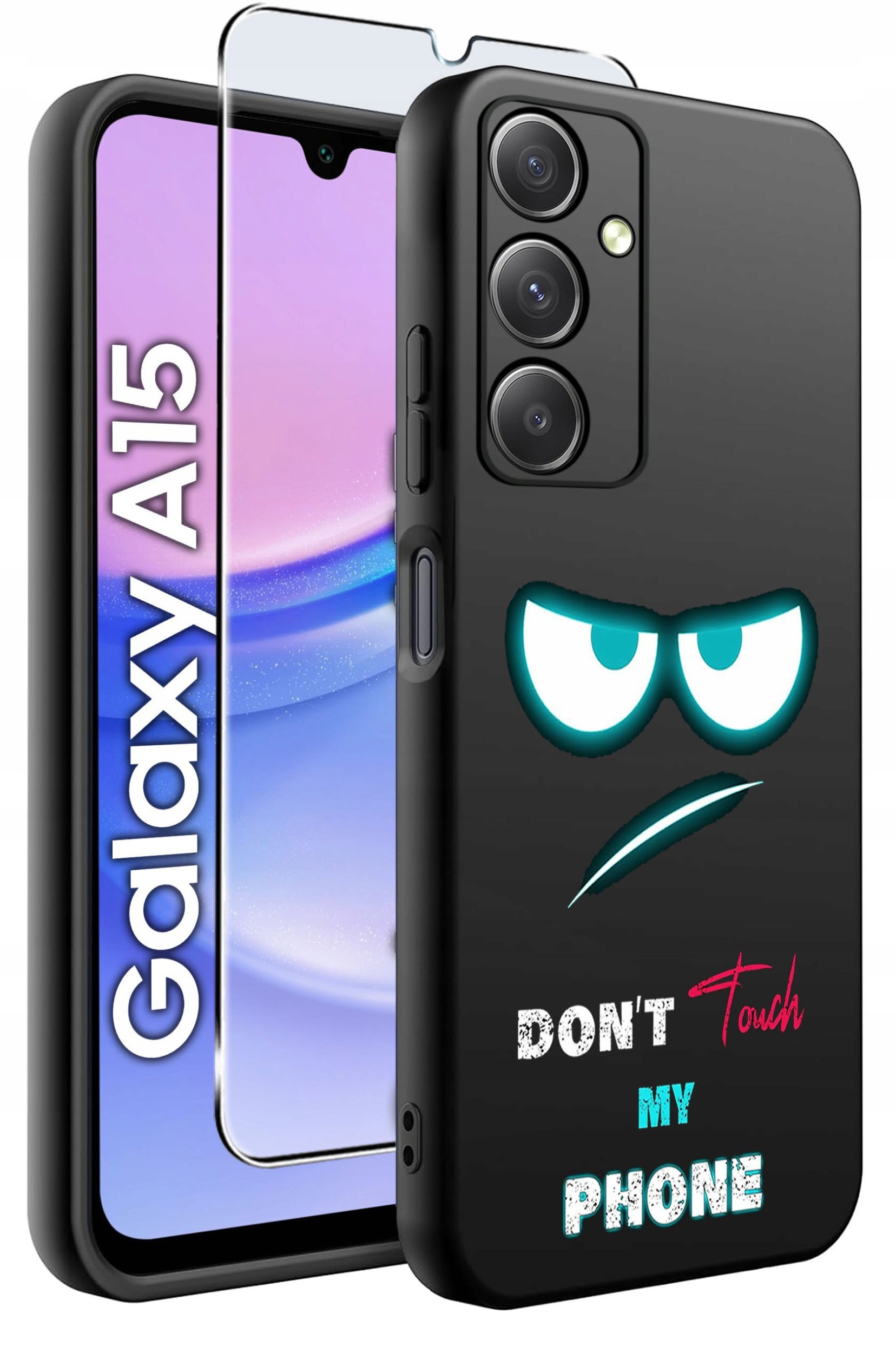 ETUI do Samsung A15 4G | 15 5G WZORY | SILIKONOWE MATT CASE + SZKŁO 9H