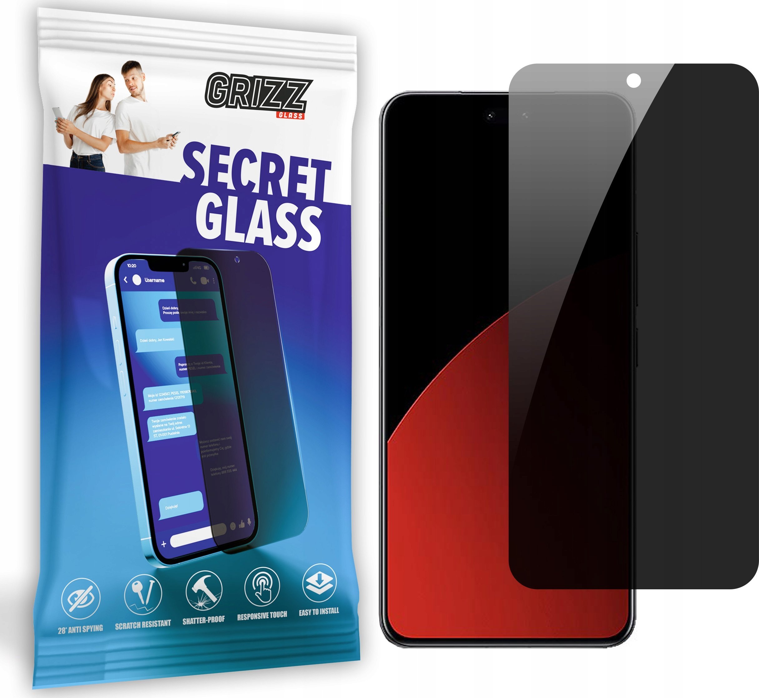 GrizzGlass Szkło prywatyzujące GrizzGlass SecretGlass do Xiaomi Civi 4 Pro