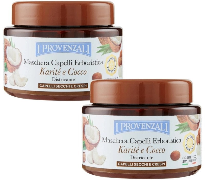 Šilkinė kaukė sausiems, lūžinėjantiems ir blankiems plaukams su taukmedžio sviestu I Provenzali, 200 ml