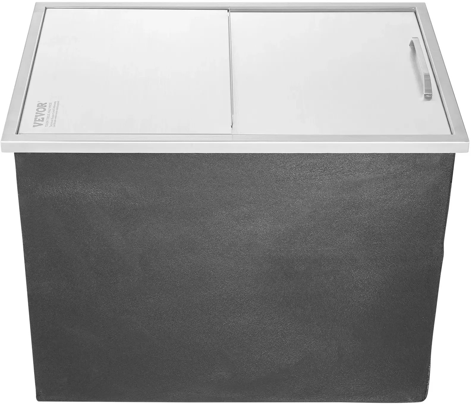 Skrzynia na lód 69x46x53cm nierdzewna lodówka z pokrywą bar gastronomia