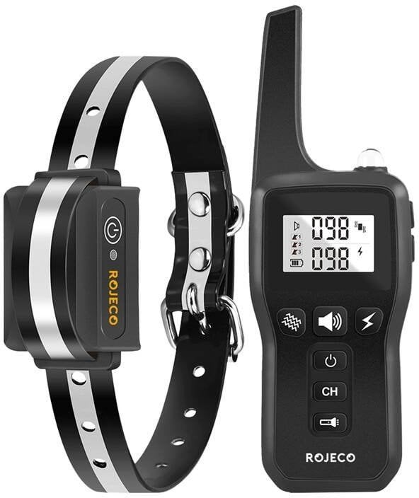 Elektryczna obroża antyszczekowa Rojeco 1000m PD529 (Czarna) Rojeco