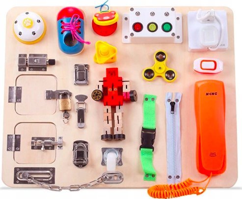 Pan i Pani Gadżet Tablica manipulacyjna Montessori 20 elementów