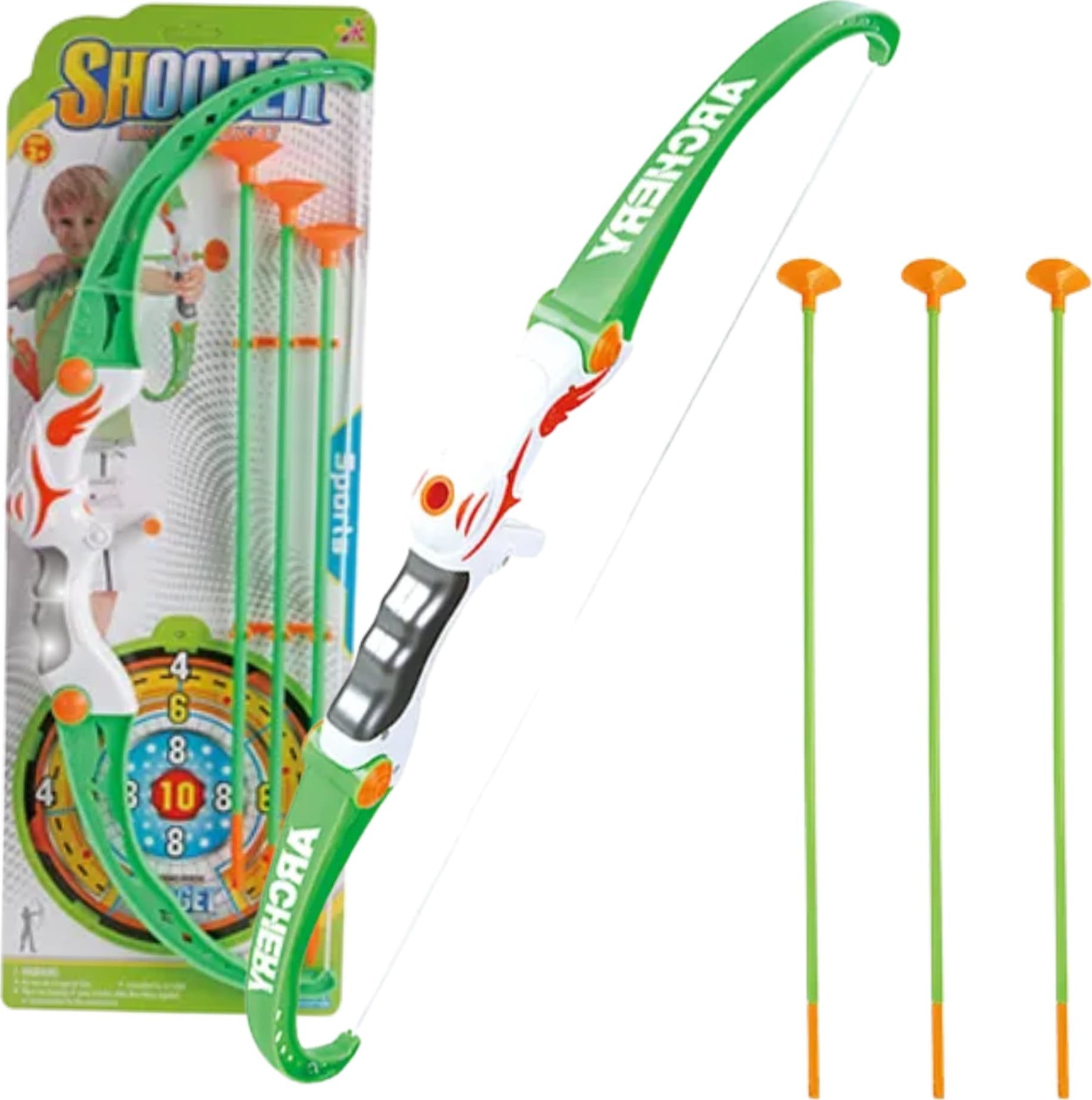 Anek Zestaw Duży Łuk Zręcznościowy Gra + 3 strzały Do Zabawy Na Ogród Do Domu