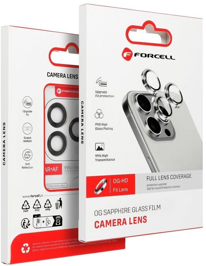 ForCell Szkło hartowane Premium do aparatu - do iPhone 16 Pro / 16 Pro Max Tytan Czarny