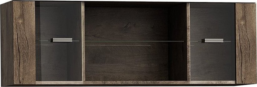 Elior Półka wisząca z witryną jesion ciemny - Dagna 21X