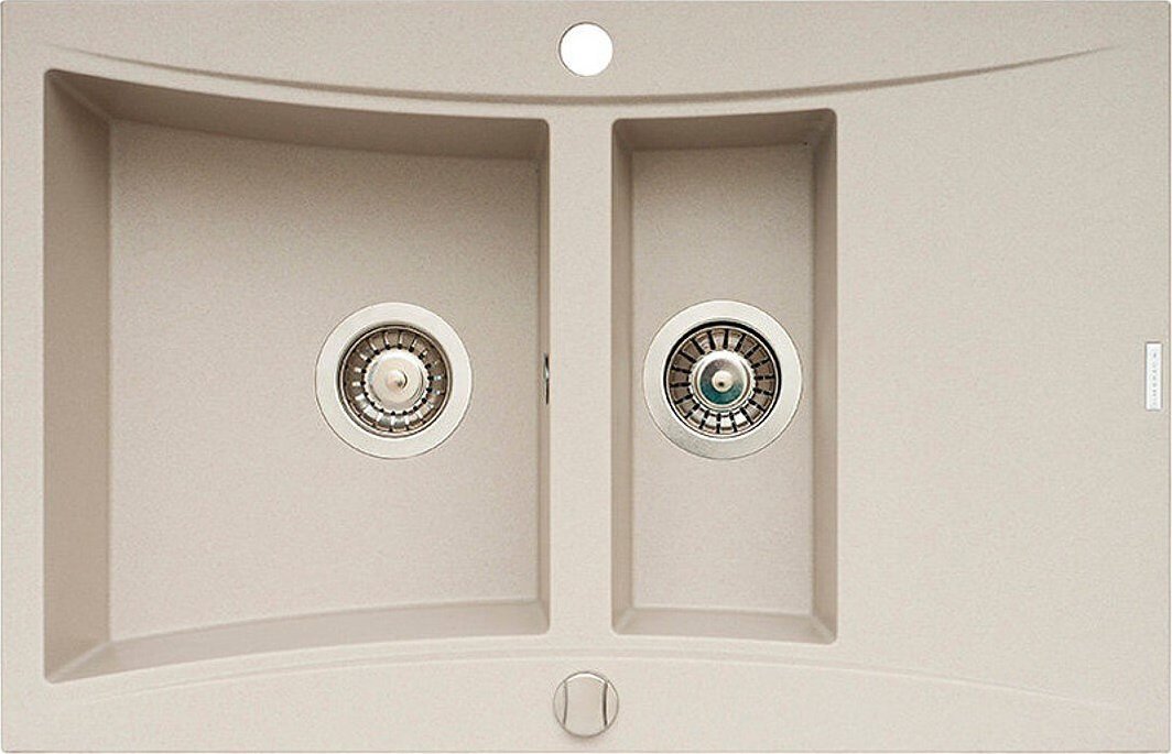 Zlewozmywak Pyramis Zlewozmywak granitowy Pyramis Softline 79x51 1 1/2B 1D Beż piaskowy