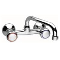 Bateria umywalkowa Ferro Standard ścienna chrom (BST3)