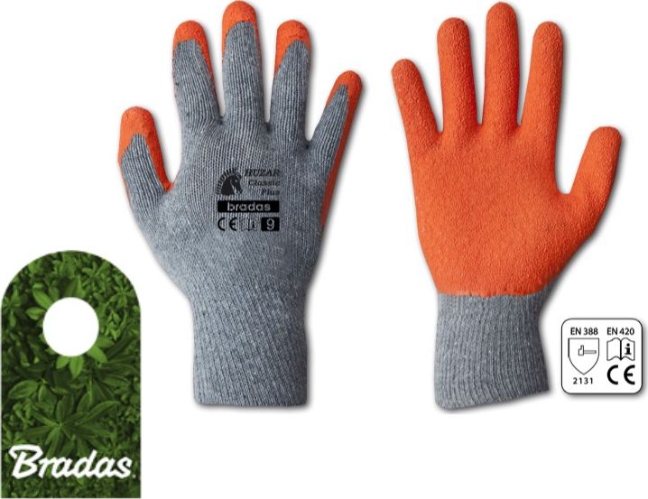 Bradas Rękawice ochronne HUZAR CLASSIC PLUS lateks rozmiar 10 BRADAS 6326