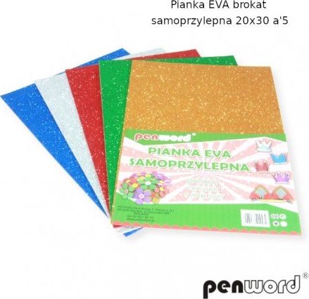 Polsirhurt Pianka Eva brokatowa samoprzylepna MIX kolorów 20x30 "5