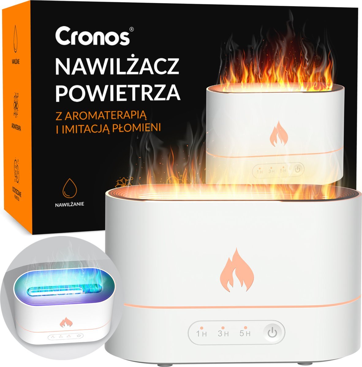 Nawilżacz powietrza Cronos Nawilżacz ultradźwiękowy HX-853 Biały