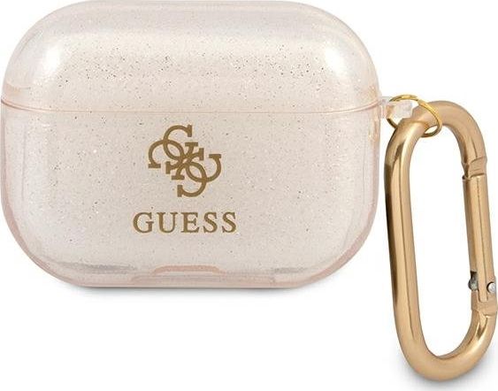 Guess Etui ochronne GUAPUCG4GD Glitter Collection do AirPods Pro złote