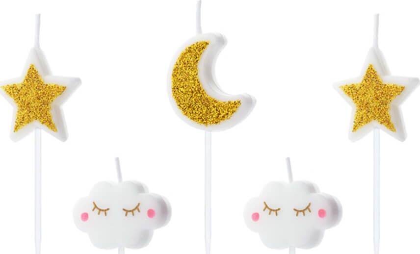 Party Deco Świeczki pikery Little Star - 5 szt. uniwersalny