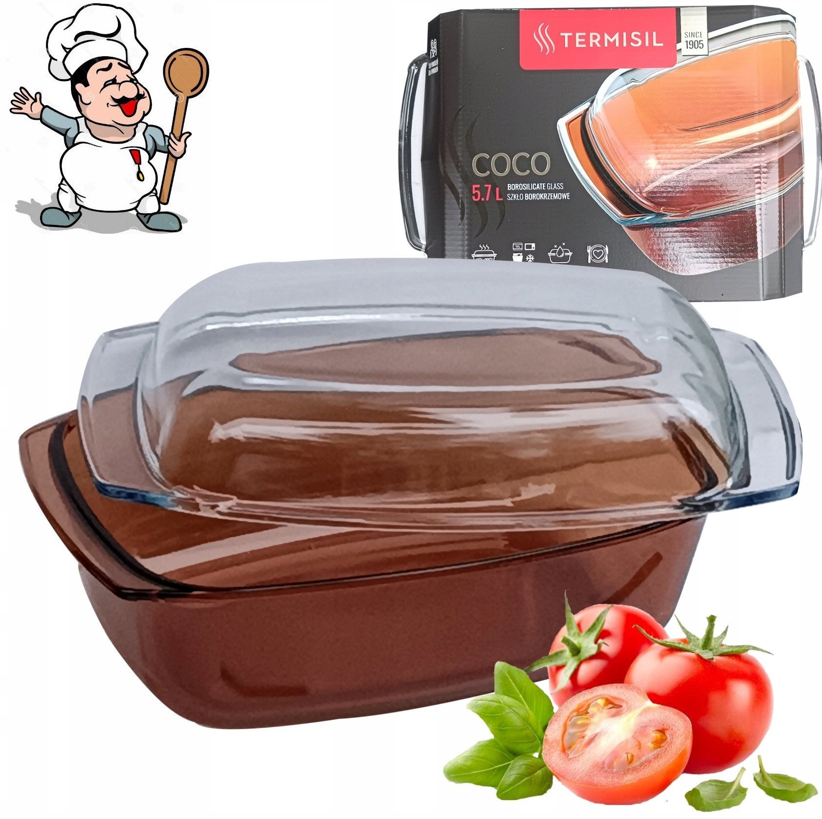 NACZYNIE ŻAROODPORNE PROSTOKĄTNE 5,7L