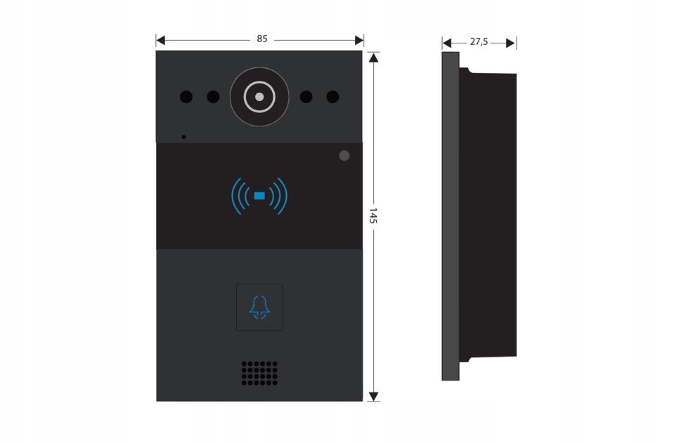 AKUVOX R20A Black Panel zewnętrzny jednorodzinny, wideodomofon IP