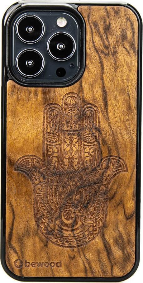BeWood Drewniane Etui iPhone 13 Pro HAMSA IMBUIA