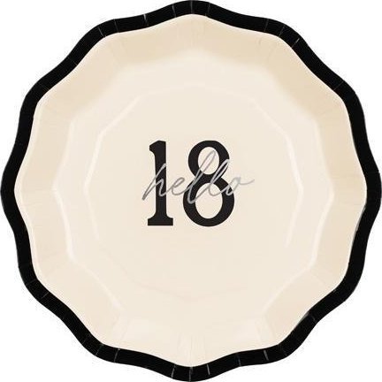 Talerzyki papierowe Hello 18 18cm 6szt