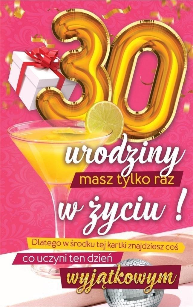 Yeku Karnet Urodzinowy 30 + naklejka