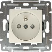 KOS Gniazdo pojedyncze Dante uziemienie przesłona 16A 250V kremowy (450334)