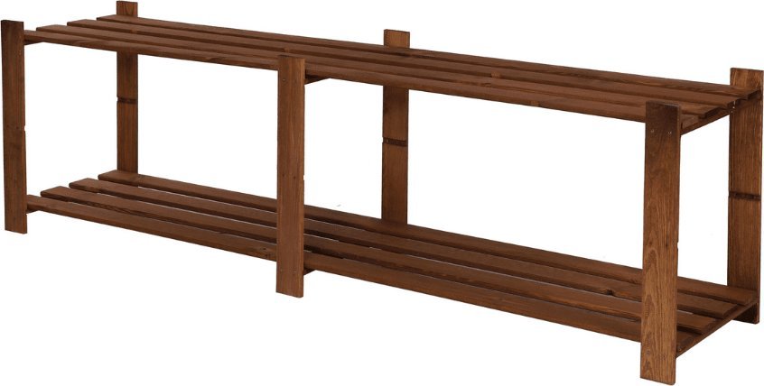 Wamar-Sosenka Regał na książki drewniany B05R 50x170x38 2 półki Brązowy