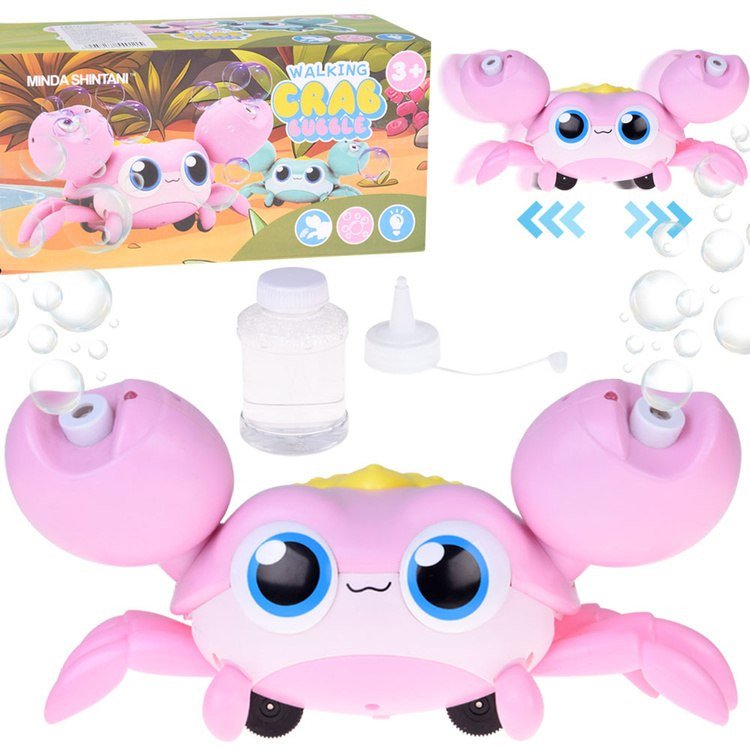 Uroczy chodzący KRAB na BAŃKI MYDLANE automat maszyna świeci gra ZA5717 EDUKAMP