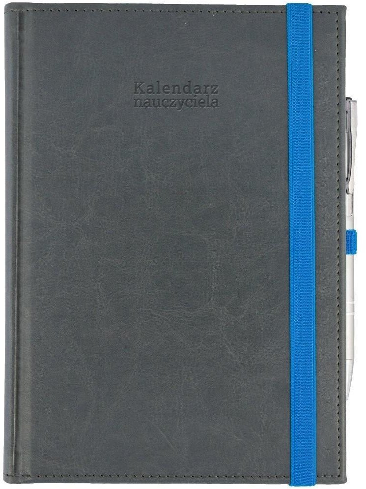 Kalendarz naucz. 2025/26 A5 Nebraska gumka szary