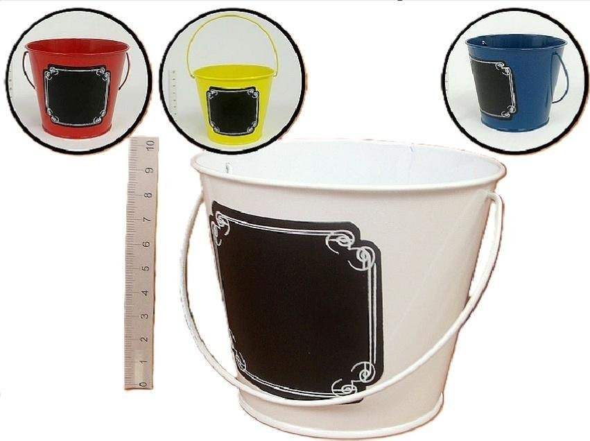 Organizer wiaderko met. z polem do pisania kredą