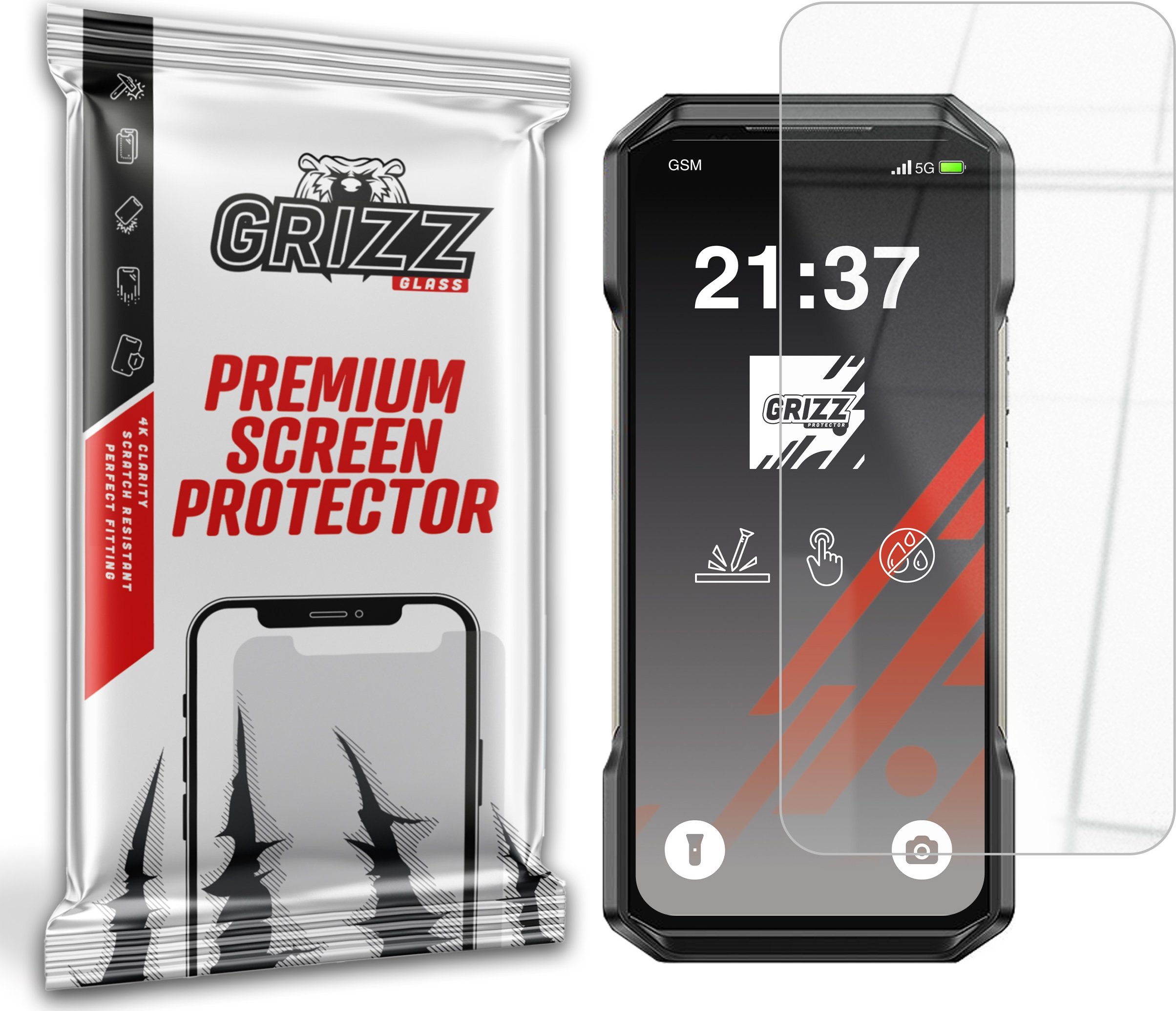 Szkło hybrydowe GrizzGlass HybridGlass do Ulefone Armor 27